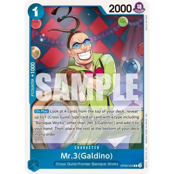 One Piece Trading Card Game Premium Booster -The Best- Vol. 2 Rare Mr.3 OP09-056 [Galdino Reprint]