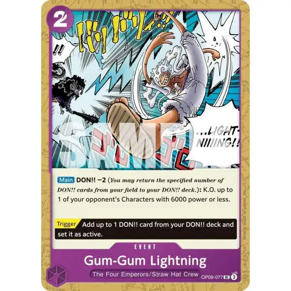 One Piece Trading Card Game Premium Booster -The Best- Vol. 2 Uncommon Gum-Gum Lightning OP09-077 [Reprint]