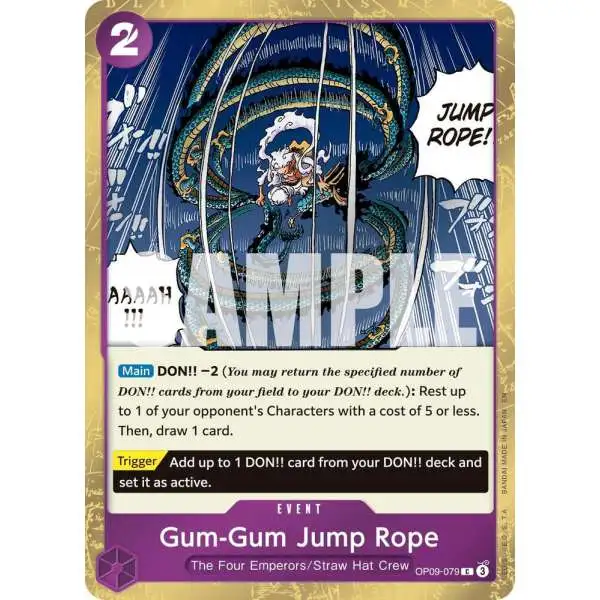 One Piece Trading Card Game Premium Booster -The Best- Vol. 2 Common Gum-Gum Jump Rope OP09-079 [Pirate Foil]