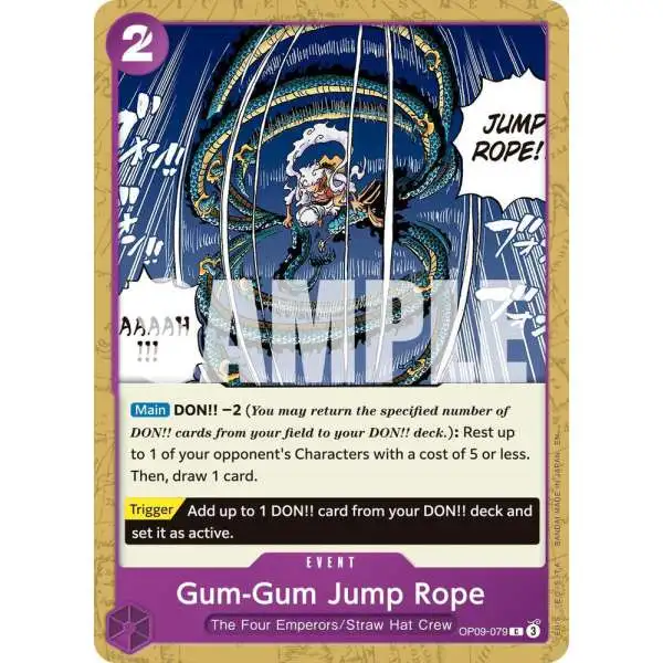 One Piece Trading Card Game Premium Booster -The Best- Vol. 2 Common Gum-Gum Jump Rope OP09-079 [Reprint]