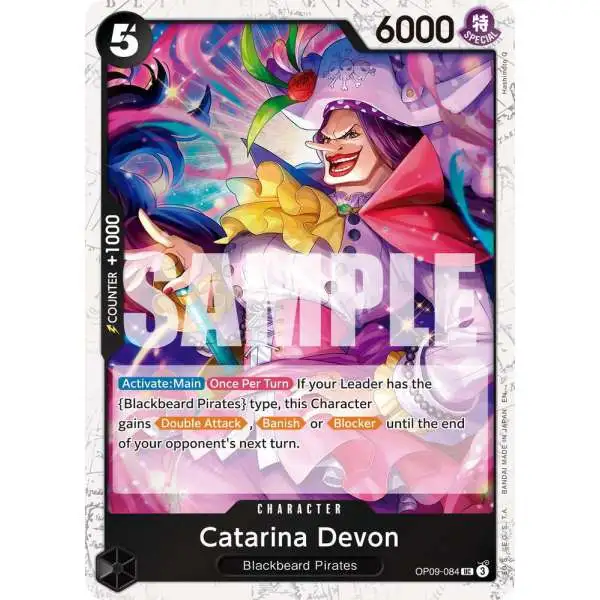 One Piece Trading Card Game Premium Booster -The Best- Vol. 2 Uncommon Catarina Devon OP09-084 [Pirate Foil]