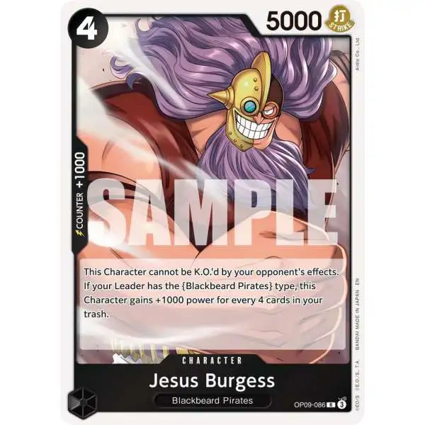 One Piece Trading Card Game Premium Booster -The Best- Vol. 2 Rare Jesus Burgess OP09-086 [Reprint]