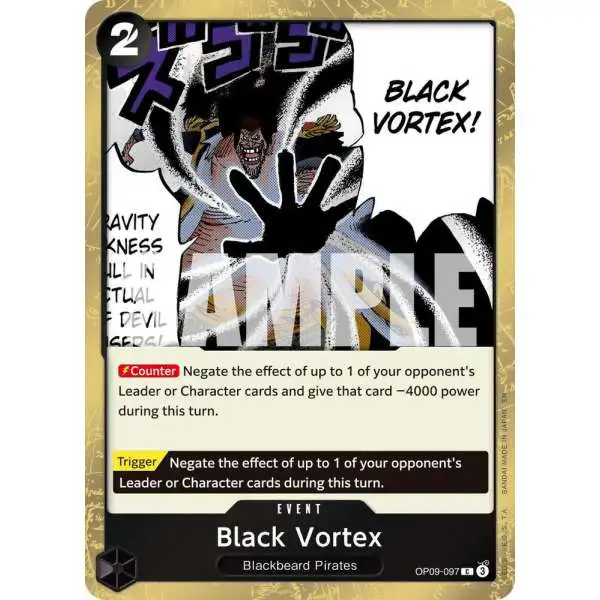 One Piece Trading Card Game Premium Booster -The Best- Vol. 2 Common Black Vortex OP09-097 [Pirate Foil]