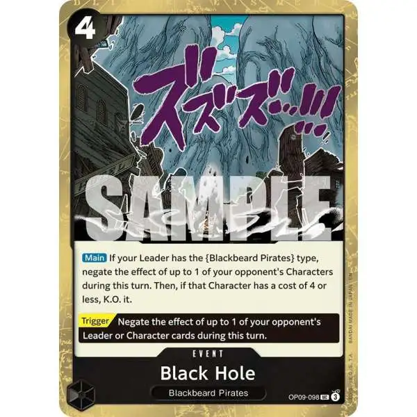 One Piece Trading Card Game Premium Booster -The Best- Vol. 2 Uncommon Black Hole OP09-098 [Pirate Foil]