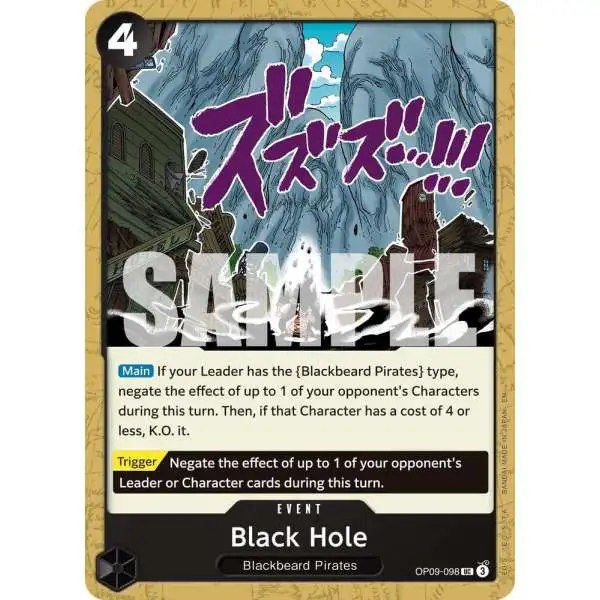 One Piece Trading Card Game Premium Booster -The Best- Vol. 2 Uncommon Black Hole OP09-098 [Reprint]