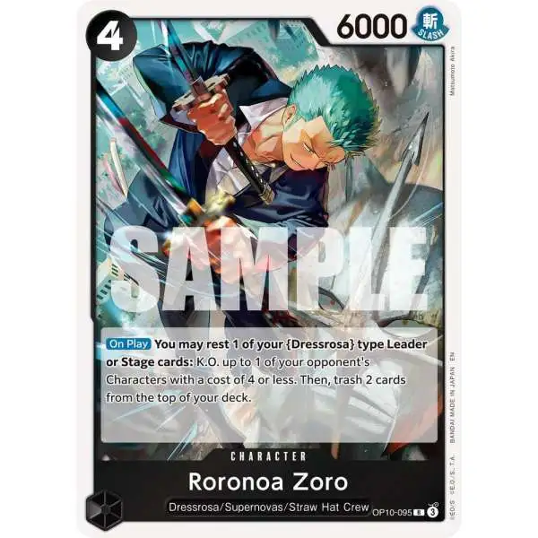 One Piece Trading Card Game Premium Booster -The Best- Vol. 2 Rare Roronoa Zoro - OP10-095 OP10-095 [Reprint]