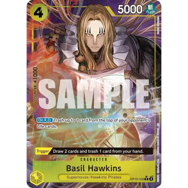 One Piece Trading Card Game Premium Booster -The Best- Vol. 2 Rare Basil Hawkins - OP10-109 OP10-109 [Alternate Art]