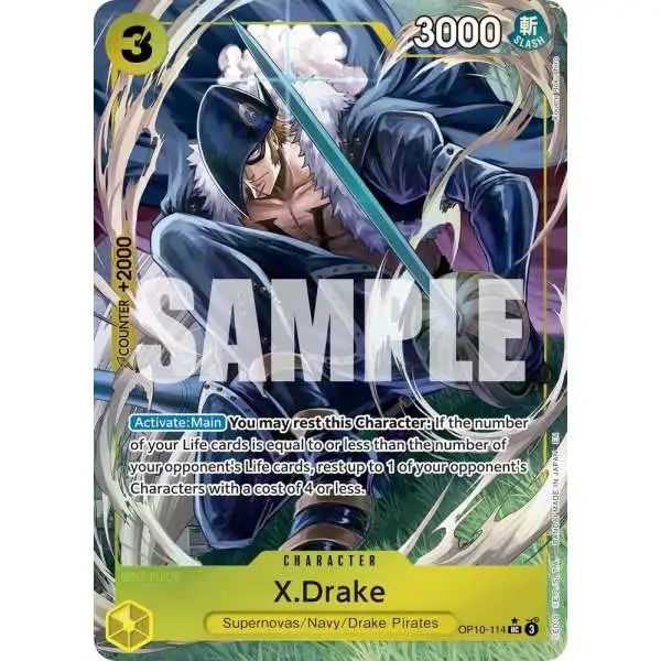 One Piece Trading Card Game Premium Booster -The Best- Vol. 2 Uncommon X.Drake OP10-114 [Alternate Art]