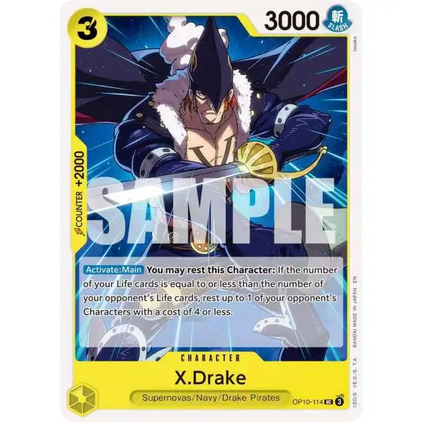 One Piece Trading Card Game Premium Booster -The Best- Vol. 2 Uncommon X.Drake OP10-114 [Reprint]