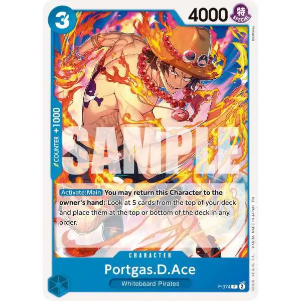 One Piece Trading Card Game Premium Booster -The Best- Vol. 2 Promo Portgas.D.Ace - P-074 P-074 [Reprint]