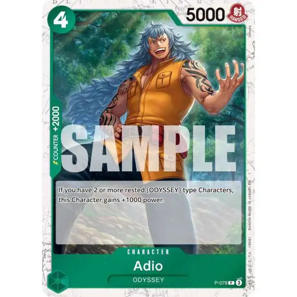 One Piece Trading Card Game Premium Booster -The Best- Vol. 2 Promo Adio P-078 [Pirate Foil]