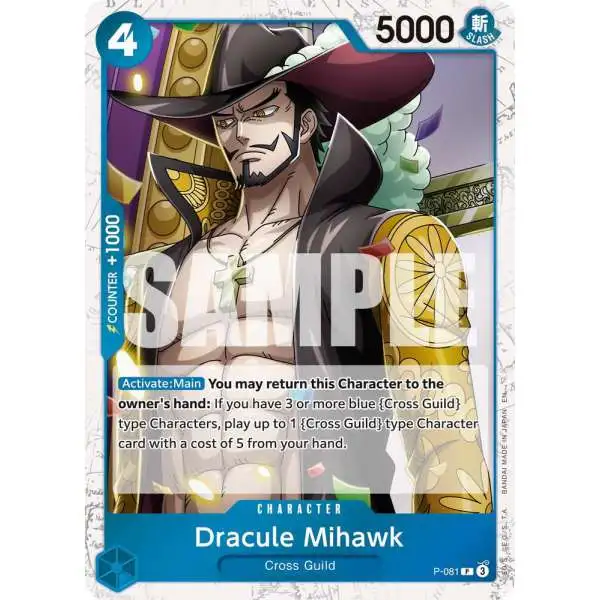 One Piece Trading Card Game Premium Booster -The Best- Vol. 2 Promo Dracule Mihawk - P-081 P-081 [Pirate Foil]