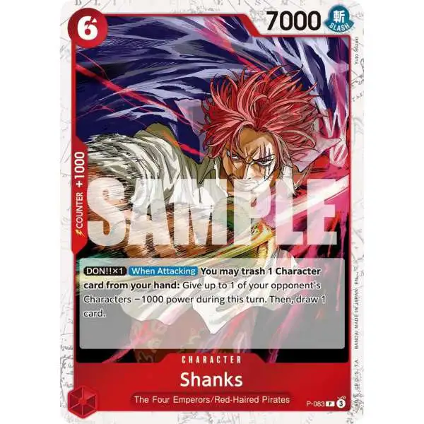 One Piece Trading Card Game Premium Booster -The Best- Vol. 2 Promo Shanks - P-083 P-083 [Pirate Foil]
