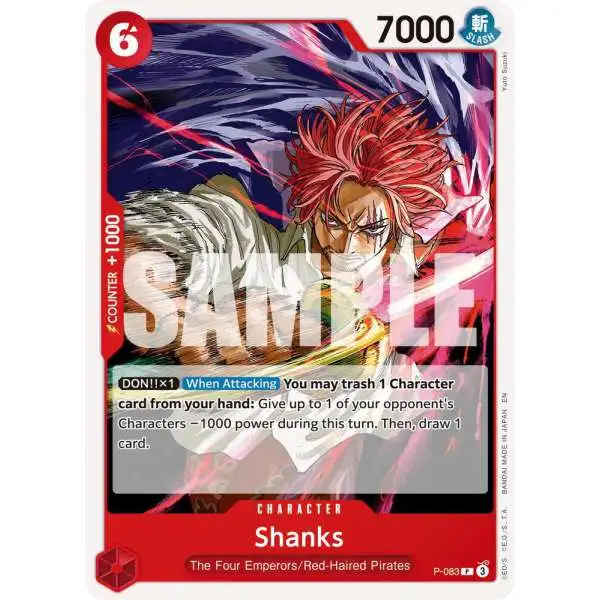 One Piece Trading Card Game Premium Booster -The Best- Vol. 2 Promo Shanks - P-083 P-083 [Reprint]