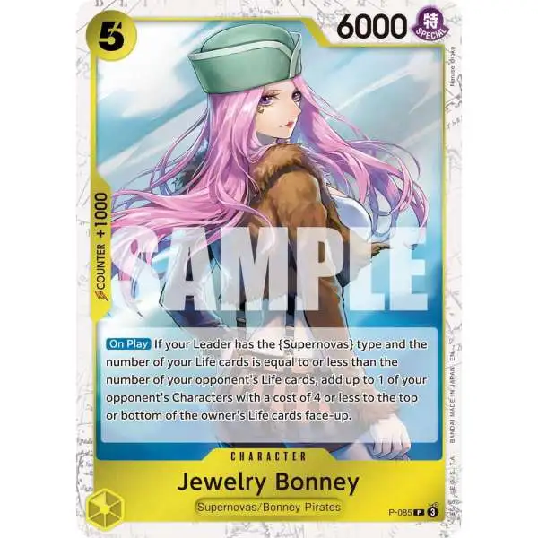 One Piece Trading Card Game Premium Booster -The Best- Vol. 2 Promo Jewelry Bonney - P-085 P-085 [Pirate Foil]