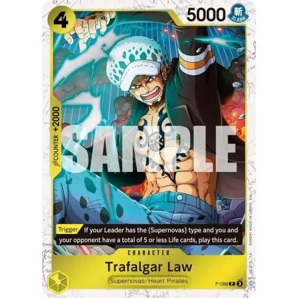 One Piece Trading Card Game Premium Booster -The Best- Vol. 2 Promo Trafalgar Law - P-088 P-088 [Pirate Foil]