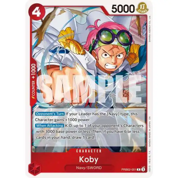 One Piece Trading Card Game Premium Booster -The Best- Vol. 2 Rare Koby PRB02-001