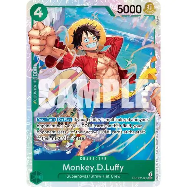 One Piece Trading Card Game Premium Booster -The Best- Vol. 2 Super Rare Monkey.D.Luffy - PRB02-005 PRB02-005