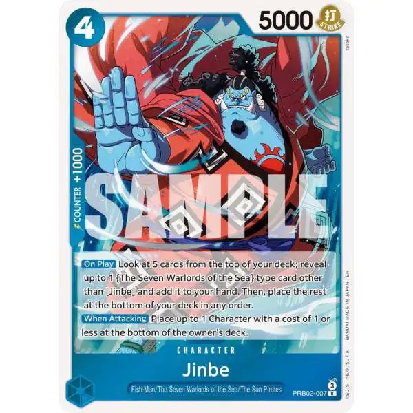 One Piece Trading Card Game Premium Booster -The Best- Vol. 2 Rare Jinbe - PRB02-007 PRB02-007