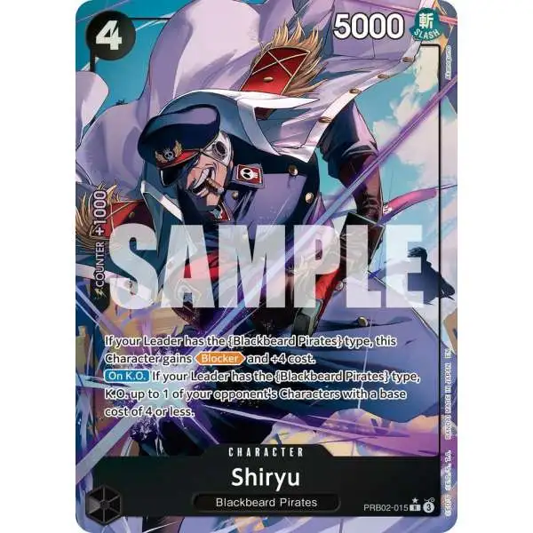 One Piece Trading Card Game Premium Booster -The Best- Vol. 2 Rare Shiryu PRB02-015 [Alternate Art]