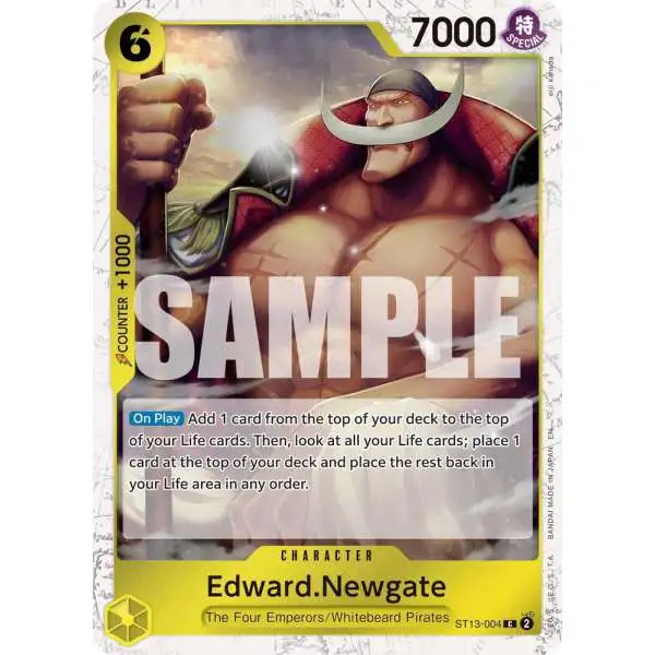One Piece Trading Card Game Premium Booster -The Best- Vol. 2 Common Edward.Newgate - ST13-004 ST13-004 [Pirate Foil]