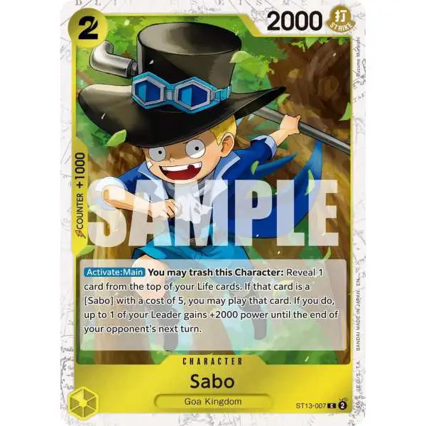 One Piece Trading Card Game Premium Booster -The Best- Vol. 2 Common Sabo - ST13-007 ST13-007 [Pirate Foil]