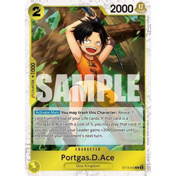 One Piece Trading Card Game Premium Booster -The Best- Vol. 2 Common Portgas.D.Ace - ST13-010 ST13-010 [Pirate Foil]