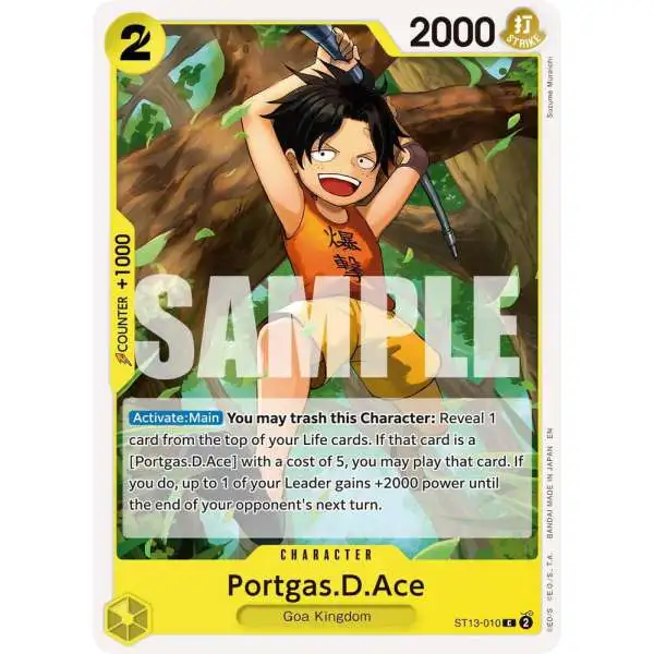One Piece Trading Card Game Premium Booster -The Best- Vol. 2 Common Portgas.D.Ace - ST13-010 ST13-010 [Reprint]