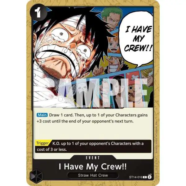 One Piece Trading Card Game Premium Booster -The Best- Vol. 2 Common I Have My Crew!! ST14-016 [Reprint]