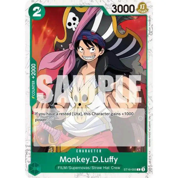 One Piece Trading Card Game Premium Booster -The Best- Vol. 2 Common Monkey.D.Luffy - ST16-005 ST16-005 [Pirate Foil]