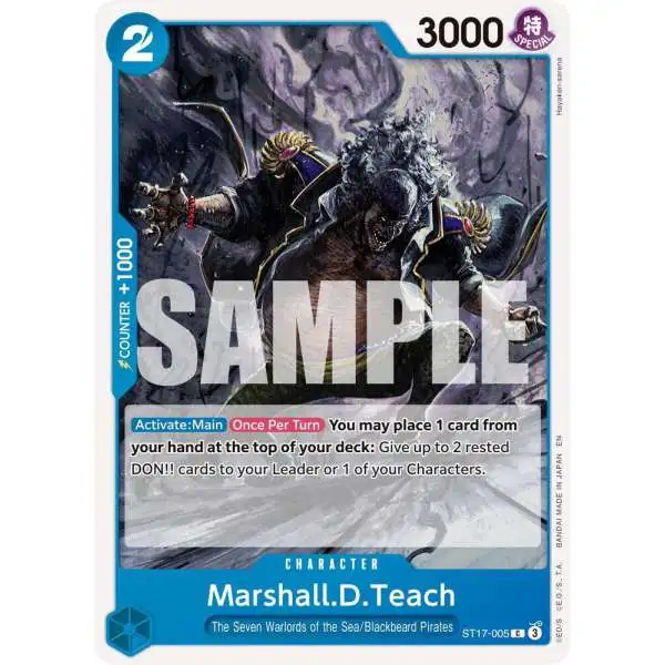 One Piece Trading Card Game Premium Booster -The Best- Vol. 2 Common Marshall.D.Teach - ST17-005 ST17-005