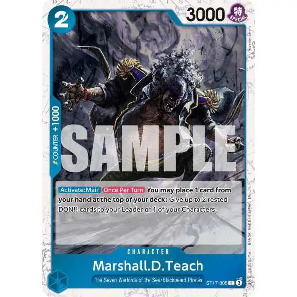 One Piece Trading Card Game Premium Booster -The Best- Vol. 2 Common Marshall.D.Teach - ST17-005 ST17-005 [Pirate Foil]