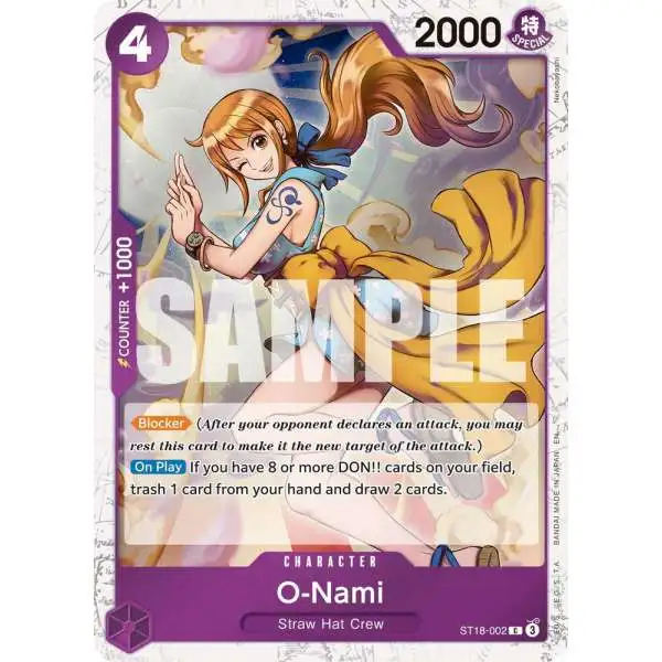One Piece Trading Card Game Premium Booster -The Best- Vol. 2 Common O-Nami ST18-002 [Pirate Foil]