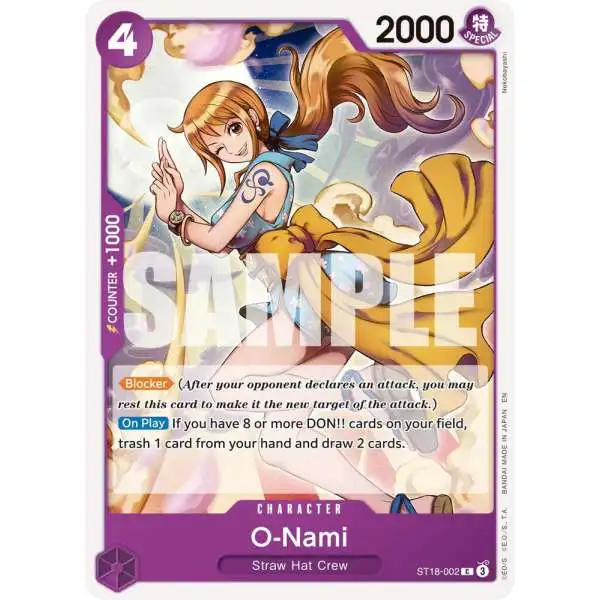 One Piece Trading Card Game Premium Booster -The Best- Vol. 2 Common O-Nami ST18-002 [Reprint]