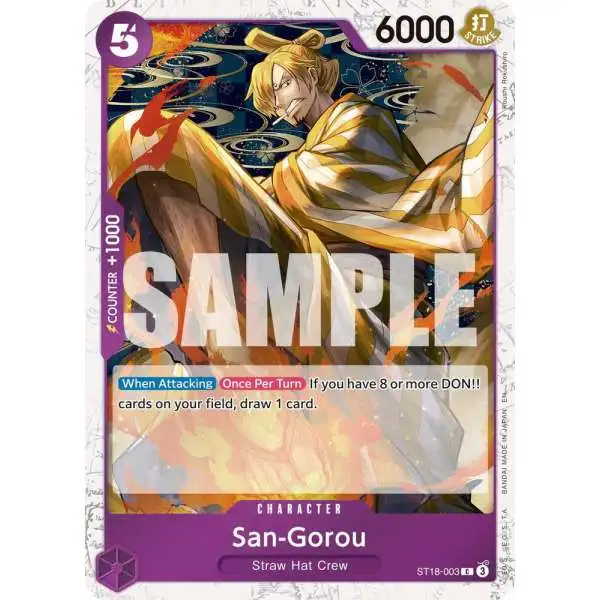 One Piece Trading Card Game Premium Booster -The Best- Vol. 2 Common San-Gorou ST18-003 [Pirate Foil]
