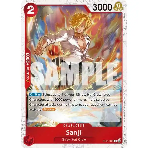 One Piece Trading Card Game Premium Booster -The Best- Vol. 2 Common Sanji - ST21-003 ST21-003 [Pirate Foil]