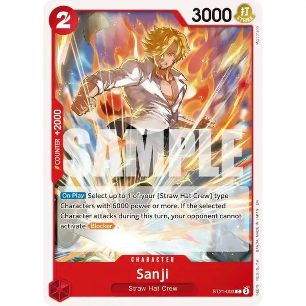 One Piece Trading Card Game Premium Booster -The Best- Vol. 2 Common Sanji - ST21-003 ST21-003 [Reprint]