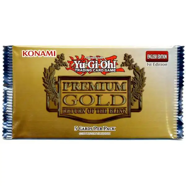 YuGiOh Premium Gold Return of the Bling Booster Pack [5 Cards]