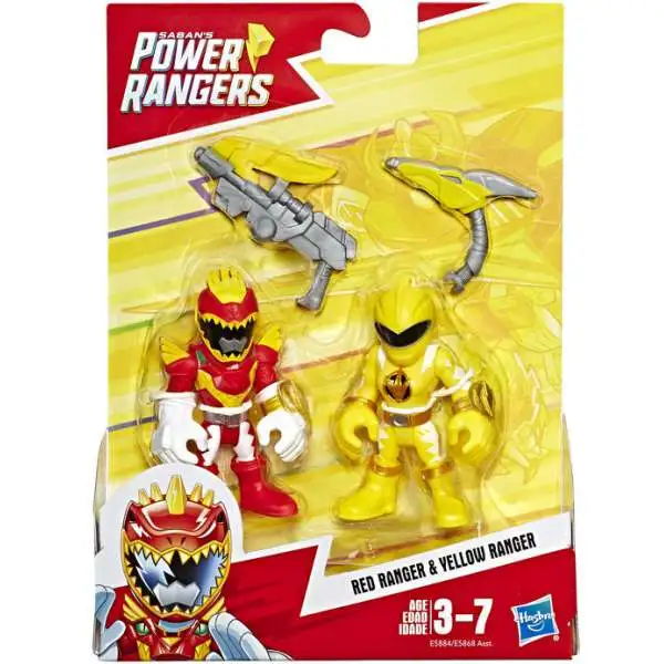 Power Rangers Playskool Heroes Red Ranger & Yellow Ranger Figure 2-Pack