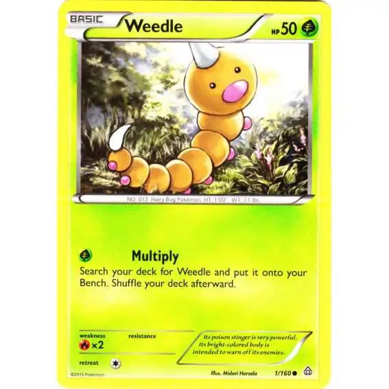 Pokemon X & Y Primal Clash Common Weedle #1