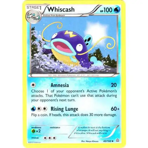 Pokemon X & Y Primal Clash Uncommon Whiscash #40
