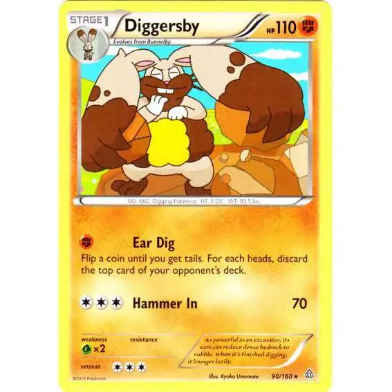 Pokemon X & Y Primal Clash Rare Diggersby #90