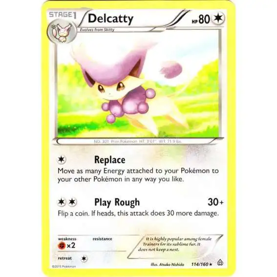 Pokemon X & Y Primal Clash Rare Delcatty #114
