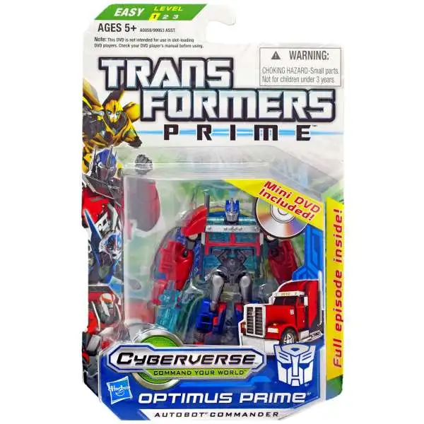 Transformers Cyberverse Commander Optimus Prime Commander Action Figure [With Mini DVD]