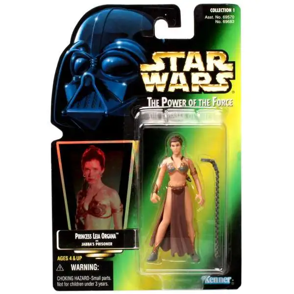 Star Wars Return of the Jedi Power of the Force POTF2 Collection 1 Princess Leia Organa as Jabba's Prisoner Action Figure [Hologram Card]