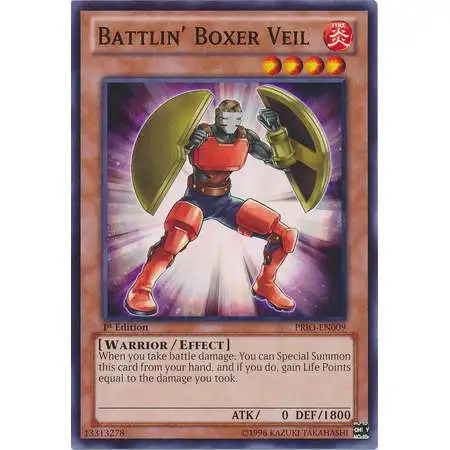 YuGiOh Trading Card Game Primal Origin Common Battlin' Boxer Veil PRIO-EN009