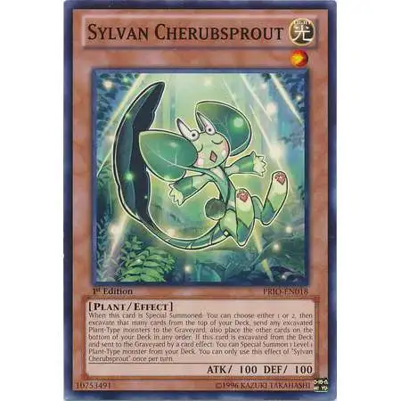 YuGiOh Trading Card Game Primal Origin Common Sylvan Cherubsprout PRIO-EN018