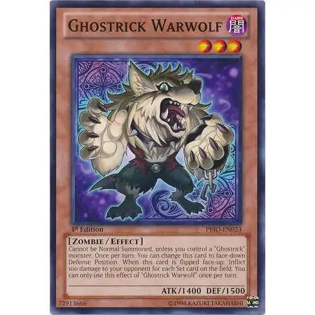 YuGiOh Trading Card Game Primal Origin Common Ghostrick Warwolf PRIO-EN023