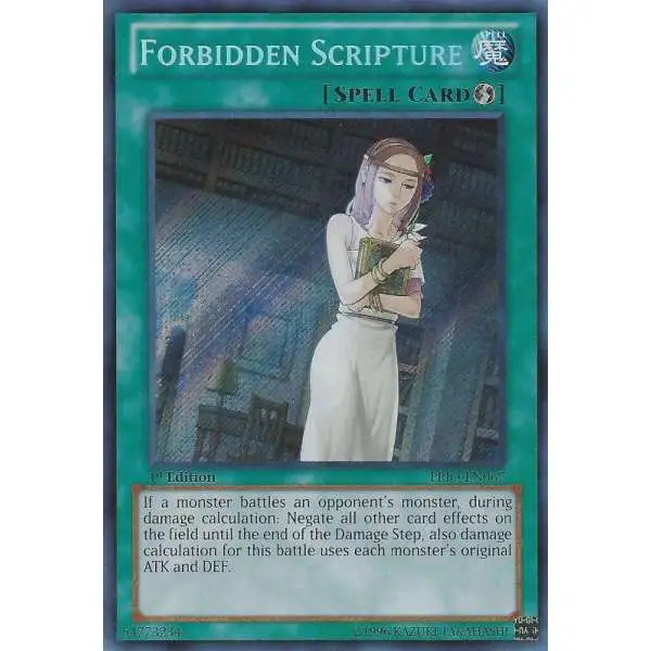YuGiOh Trading Card Game Primal Origin Secret Rare Forbidden Scripture PRIO-EN067