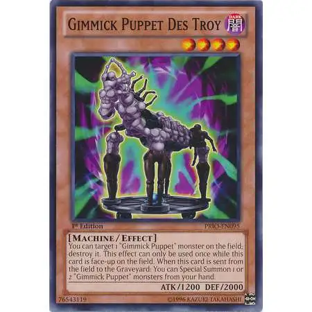 YuGiOh Trading Card Game Primal Origin Common Gimmick Puppet Des Troy PRIO-EN095